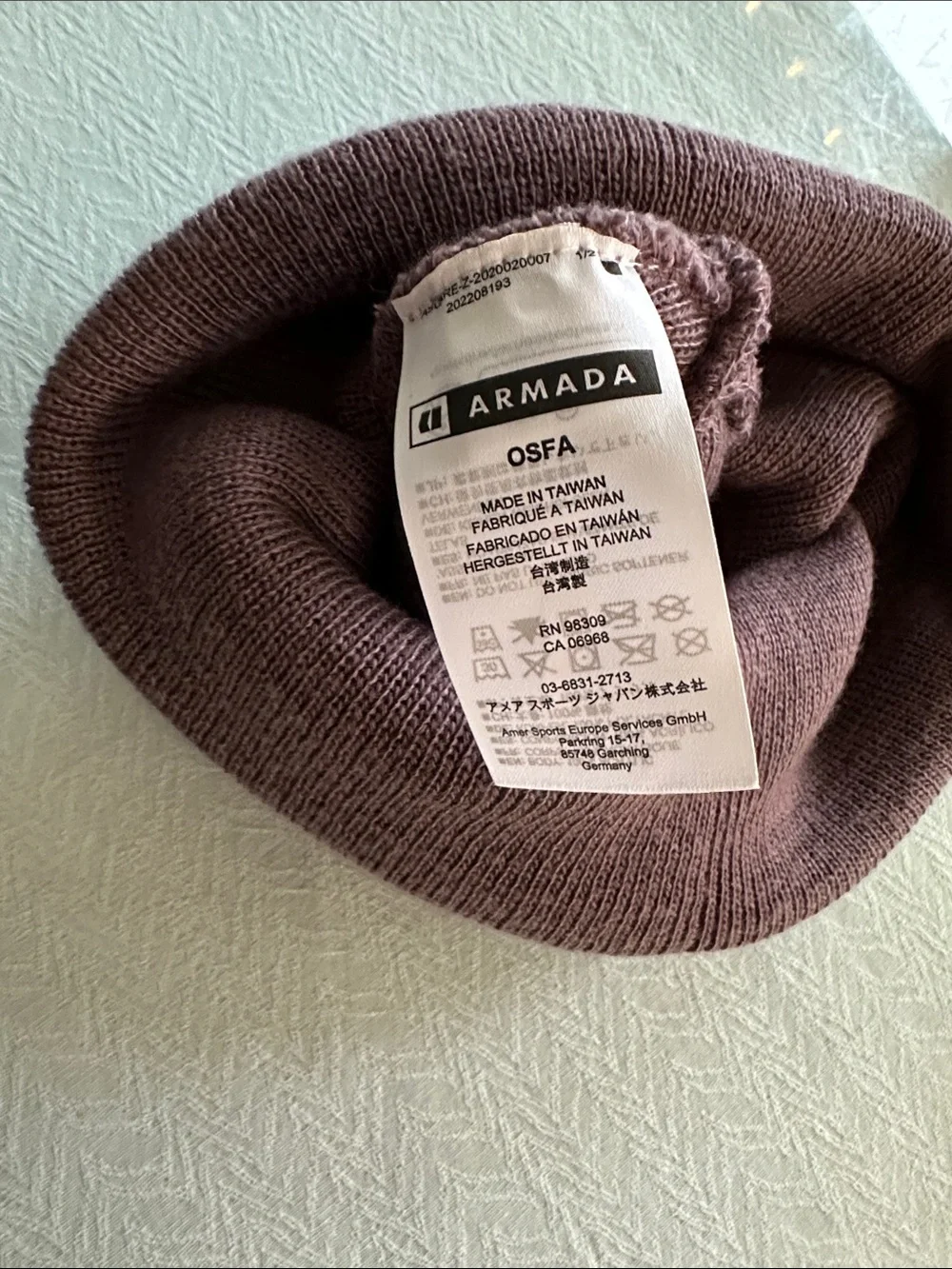 ARMADA New W/T Adult Ski or Snowboard hat in Dark Mauve
